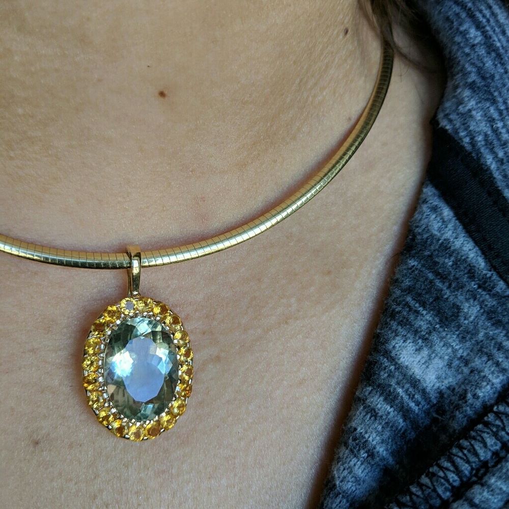10K citrine pendant only
